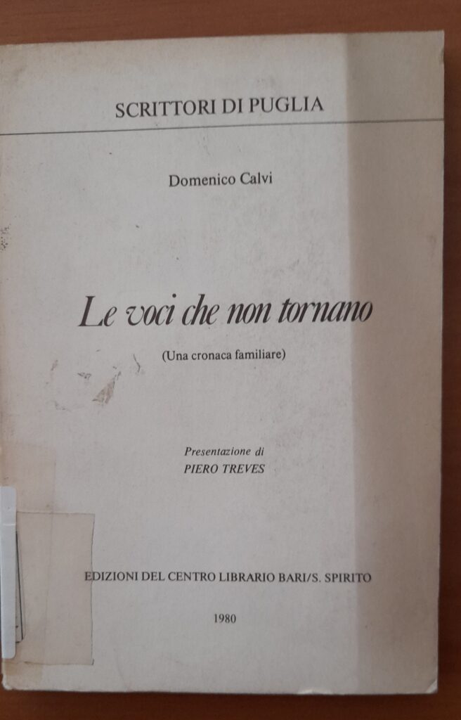 LE VOCI CHE NON TORNANO