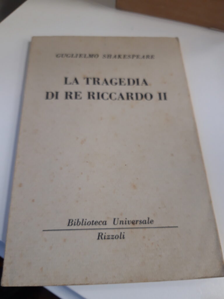 LA TRAGEDIA DI RE RICCARDO II