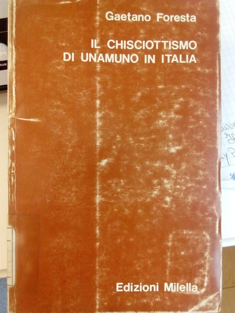 IL CHISCIOTTISMO DI UNAMUNO IN ITALIA