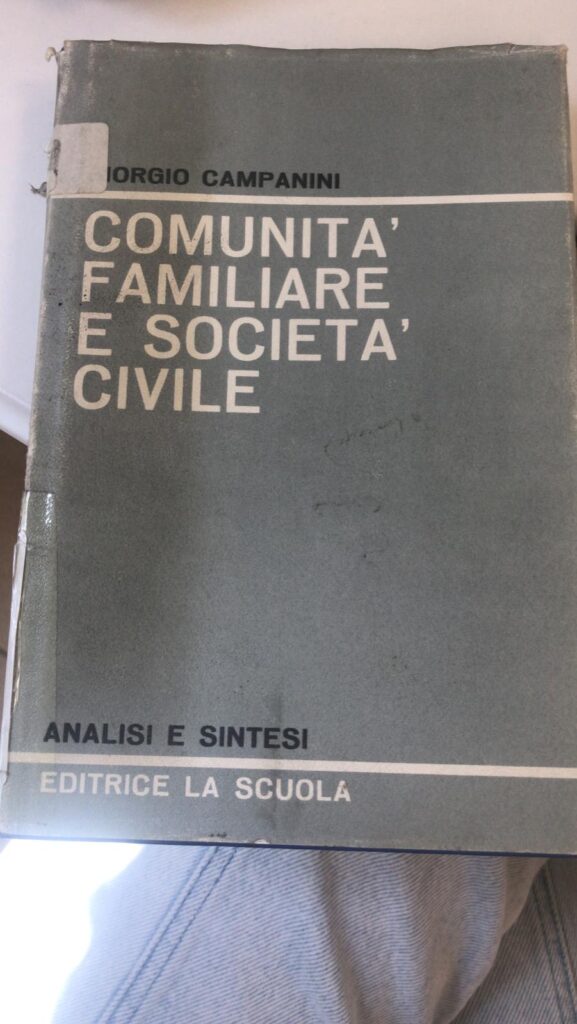 COMUNITA’ FAMILIARE E SOCIETA’CIVILE